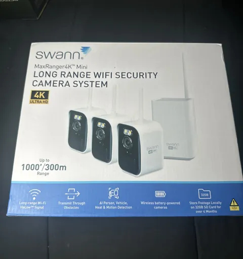 Swann MaxRanger4K Mini Wireless NVR Security System • 3-Pack - OB