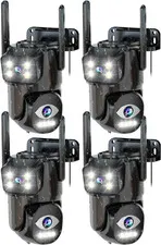 Dual Lens Wifi Security Camera Outdoor,5G/2.4G PTZ Outdoor Auto Tracking,Hom Sec