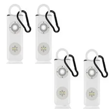 Personal Safety Alarm Rechargeable with Flashlight - 4pack