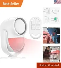 125dB Loud Motion Sensor Alarm with 328ft Remote Control 40ft PIR Detector, B...