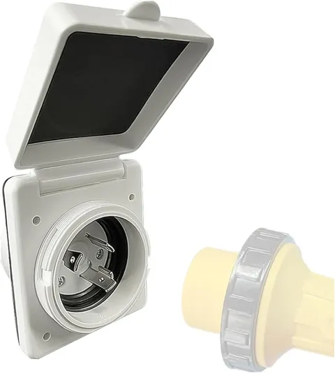 30 Amp RV Plug Power Inlet Box, NEMA L5-30P Shore Power Inlet, ETL Listed