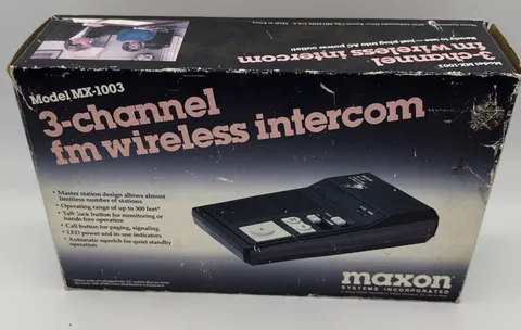 NOS Maxon Mx-1003 3 Channel FM Wireless Intercom 