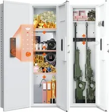 kavey 53.15" Wall Safe Between the Studs, Digital Hidden Safe with Touch Keypad