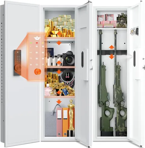 kavey 53.15" Wall Safe Between the Studs, Digital Hidden Safe with Touch Keypad