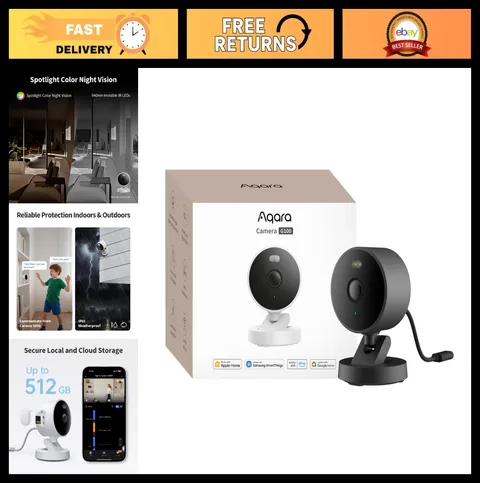 2K Indoor/Outdoor Security Camera - HomeKit, 2-Way Audio, Night Vision, AI Detec