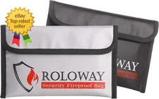 Small Fireproof Bag 5X8 Inches Non Itchy Fireproof Money Bag for Cash 2Pack.....