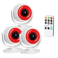 3 Pack Wireless Motion Detector Alarm for Indoor Use, PIR Motion Sensor with ...