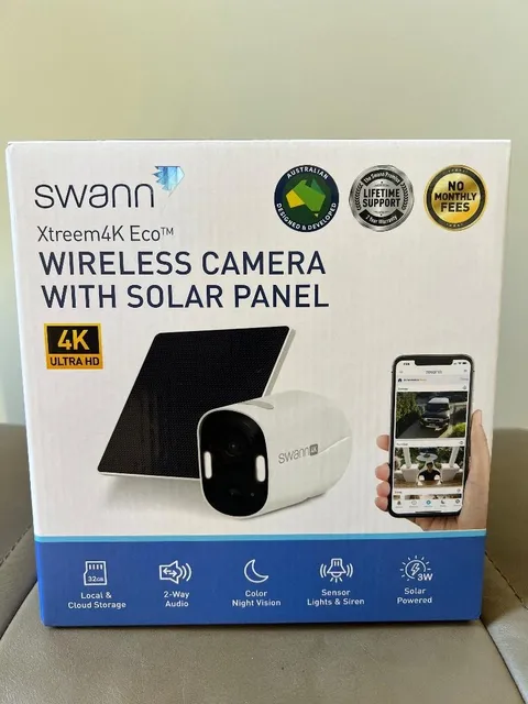 Swann Wireless 4K Security Camera w/Solar Panel