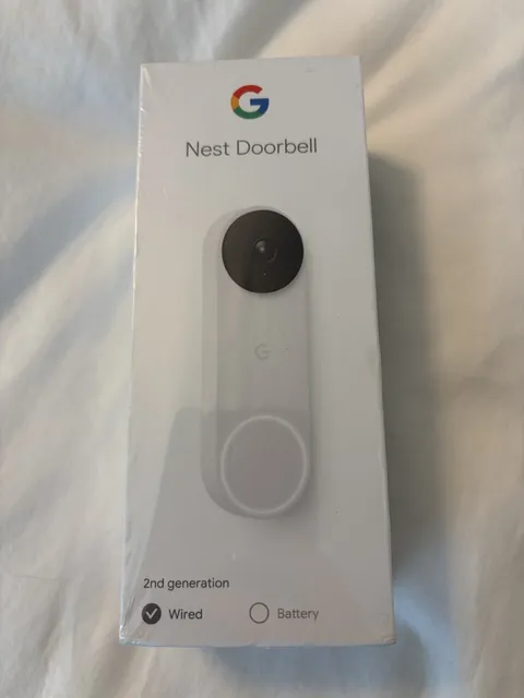 Google Nest Doorbell 2nd Generation Wired White Color New Sealed In Box