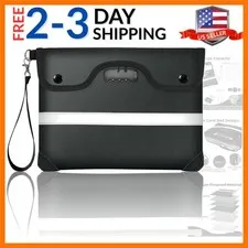 6200°F Fireproof Document Bag with Lock, 11.4 x 8.3 Inch Fire Proof Bag for D...