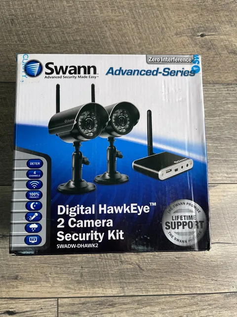 Swann Digital Hawkeye SWADW-DHAWK2 2 Camera Security Kit Wireless 6mm Lens CMOS