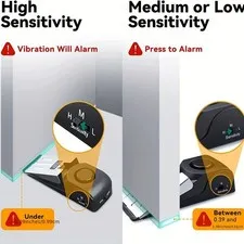 Precision-Made Robust Stable Quick-Install 3PCS Dual-Function Door Stopper Alarm