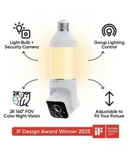 WYZE Bulb Cam Security Camera 2K HD Outdoor Light Bulb Camera Color Night Vision