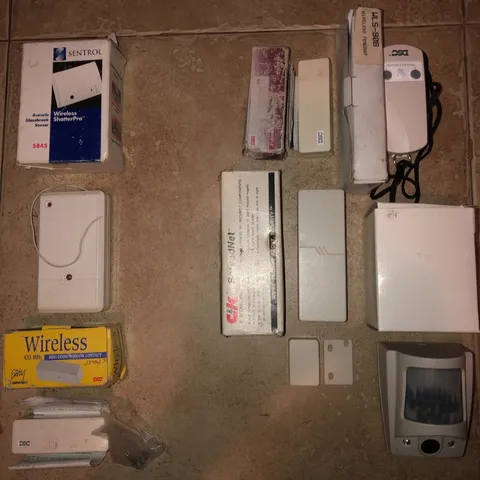 Lot of alarm system sensors transmitter fob control items . ge dsc iti adt ?