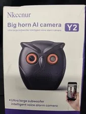 Nkccnur Y2 Big Horn AI Owl Security Camera 12 HD, Night Vision,2-Way Audio,Alarm