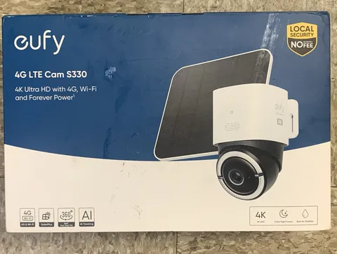 eufy 4G LTE Cam S330 4K Cellular Wireless Security Camera Solar Powered+SIM Card