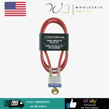 Master Lock 719D Steel Cable with Integrated Outdoor Padlock with Key