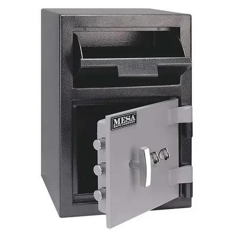 Mesa Safe Co Depository Safe with Key Lock 86 lb, 1 cu ft, 12 ga Steel MFL2014K