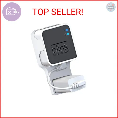 Kidjoyo Wall Mount for Blink Sync Module 2 with Short Cable - Save Space - No Me