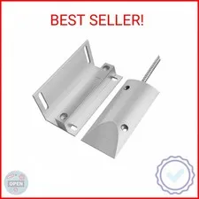 WESUA Magnetic Switch Alarm Sensor Overhead Garage Door Contacts with L Bracket