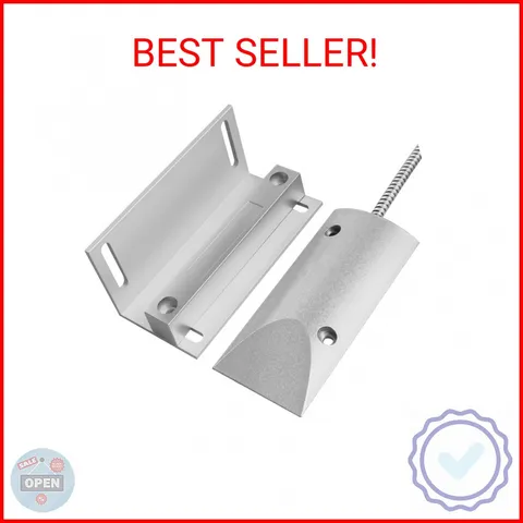 WESUA Magnetic Switch Alarm Sensor Overhead Garage Door Contacts with L Bracket