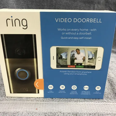 Ring Video Doorbell 3 Security Camera Wireless 5AT3S9 w/Battery - Bronze