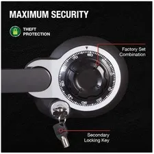 Medium Gray Fireproof Safe Box, Dial Combination, 1.23 Cu Ft