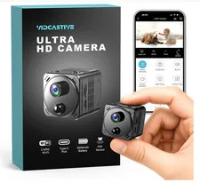 4K Mini Dual-Band 2.4/5GHz WiFi Indoor with AI Human Detection Night Vision