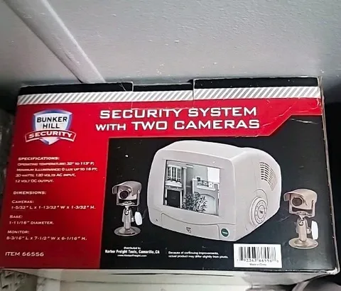 Bunker Hill Security Wired CCTV System 2 Cameras 5" CRT B&W Monitor
