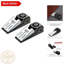 Portable Door Stop Alarm with 120DB Siren - Essential for Home & Travel, 2 Pack