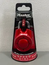 Master Lock Speed Dial Resettable Combination 1500iD Directional Movement Red