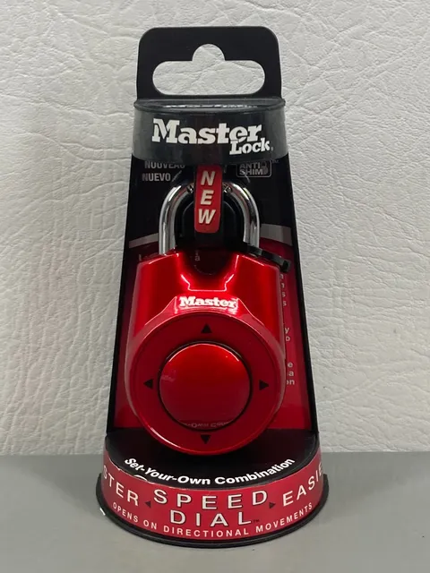 Master Lock Speed Dial Resettable Combination 1500iD Directional Movement Red