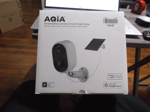 Aqia Smart Battery Camera V2 w/Solar Panel SC155-WQ3 - New unopened box