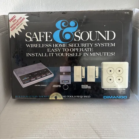 Vintage Dimango Safe and Sound Wireless Home Security System RC2000 Sealed