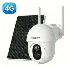 ARCCTV 4G LTE Cellular Security Camera Solar Powered Wireless Outdoor 2 Way Talk