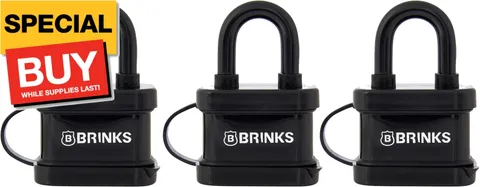 - 40mm Laminated Steel Weather Resistant Padlock, 3-Pack - Vinyl Wrapped and Chr