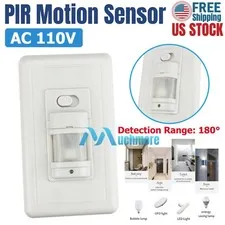 110V AC PIR Infrared Motion Sensor Induction Wall Switch For LED Ceiling Light