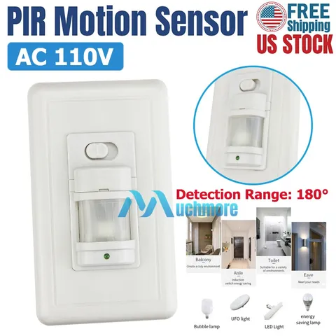 110V AC PIR Infrared Motion Sensor Induction Wall Switch For LED Ceiling Light