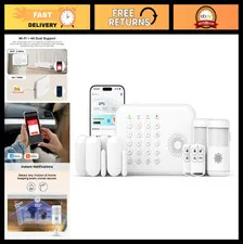 Wireless Home Security Alarm System - WiFi Remote Control, Motion Detection, Doo