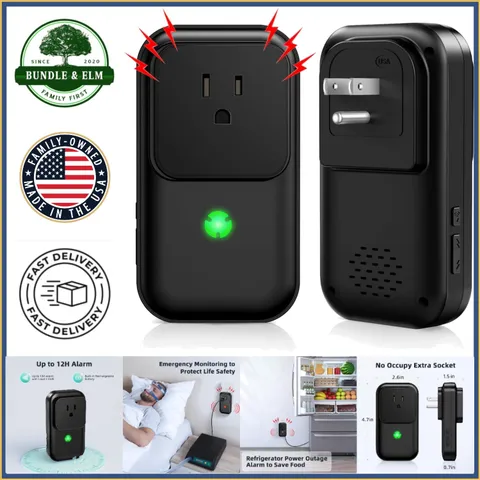 Power Failure Alarm with 110dB Siren & LED Indicator for Freezer Monitoring
