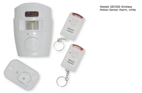 105 db Westek SEC500 Wireless Motion Sensor Security Alarm white Easy-to-Install