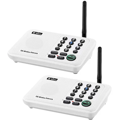 Intercoms Wireless for Home 5280 Feet Range 10 Channel 3 Code, Wireless Inter...