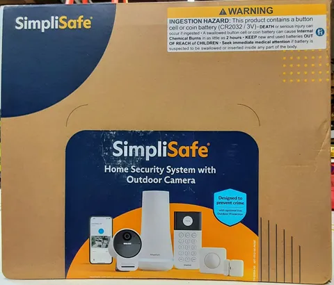 SimpliSafe Security System-Outdoor Camera, Base, Keypad, 8 Sensors, 13-Piece-NEW