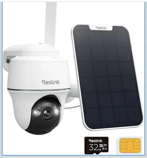 Reolink Go PT 4G Security Camera with Solar Panel - White