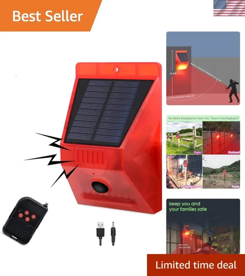 Ultimate 130db Solar Motion Sensor Security Alarm – 4 Modes for Total Protection