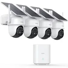 360° Solar Powered PTZ Security Camera Kit-3Mp 360° View Angle with 32GB Storage