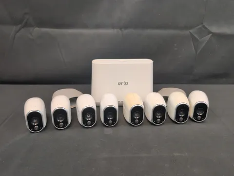 Arlo Base station and Camera's (8) 1st Generation VMC3030  See description