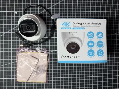 4K Analog Outdoor Security Dome Camera - AMC4KDM28-W-V3 - Open box - Unused