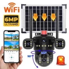 Solar Battery Powered Wireless WiFi Home Security Camera System Outdoor Pan/Tilt