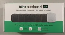 Blink Security Cameras 6 Camera Set Outdoor 4 XR w/ Sync Module HD Wireless NEW